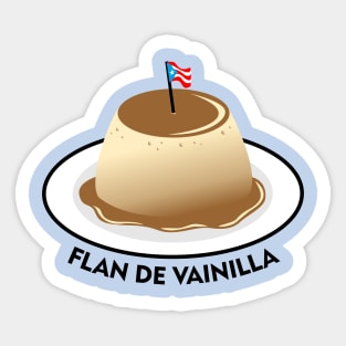 Vanilla Flan Puerto Rico Food Dessert Boricua Sticker